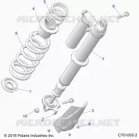 SUSPENSION, REAR SUPPORT AMORTISSEUR 