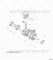 ENGINE, PISTON AND VILEBREQUIN