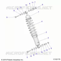 SUSPENSION, AMORTISSEUR AVANT MOUNTING