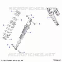 SUSPENSION, REAR SUPPORT AMORTISSEUR 