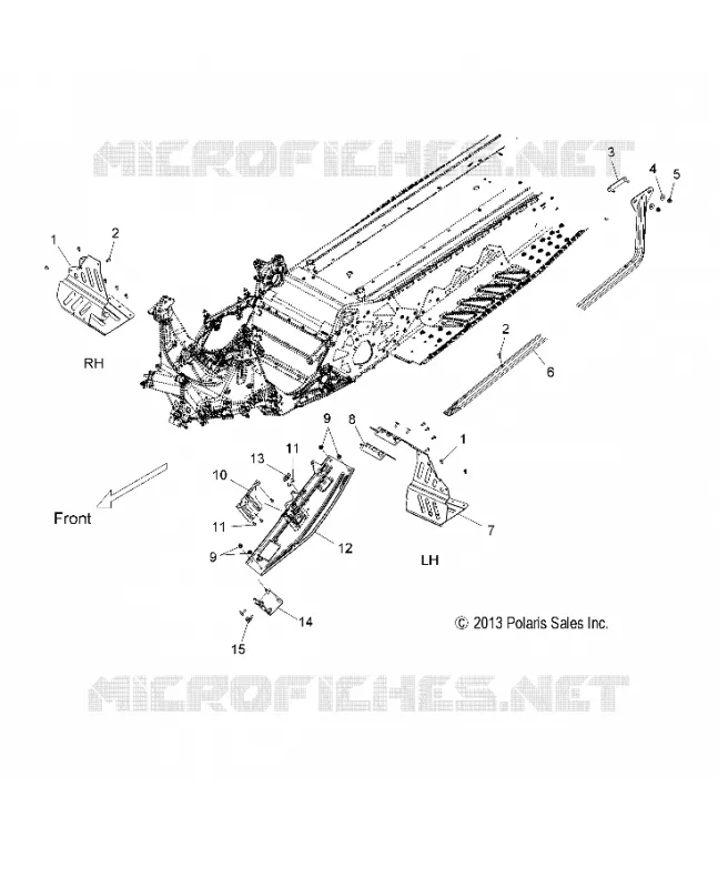CHASSIS, PROTECTION D'EMBRAYAGE AND REPOSE PIEDS