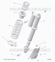 SUSPENSION, REAR SUPPORT AMORTISSEUR , STANDARD/PREMIUM