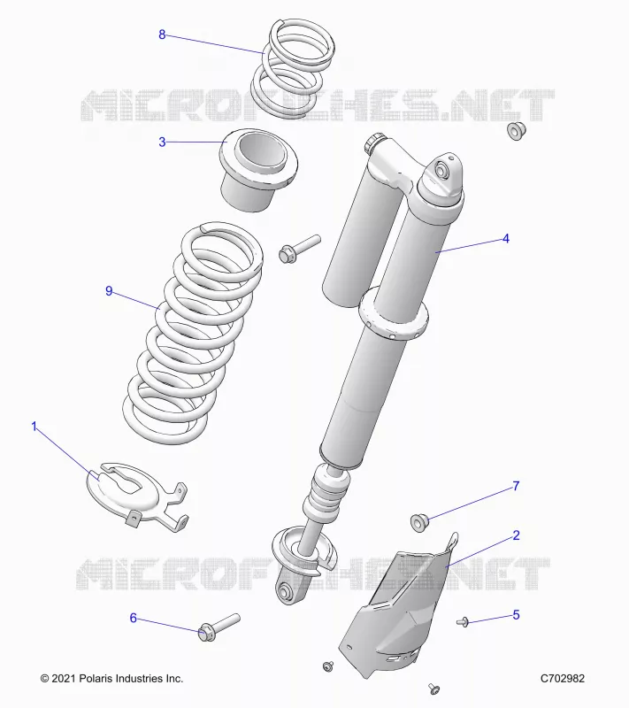 SUSPENSION, REAR SUPPORT AMORTISSEUR , STANDARD/PREMIUM