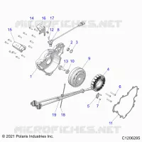 ENGINE, STATOR AND FLYROUE