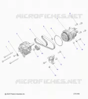 ENGINE, ALTERNATEUR AND COMPRESSOR
