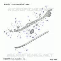 SUSPENSION, RAIL BEAMS, LH/RH