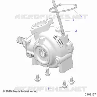 SYSTÃˆME DE TRANSMISSION, GEARCASE MOUNTING, FRONT