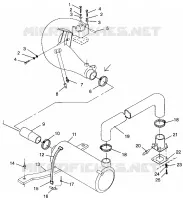 ECHAPPEMENT SLT 700 B964166 and Intl. SLT 700 I964166 (4933923392B004)