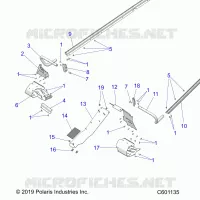 CHASSIS, PROTECTION D'EMBRAYAGE, FOOTRESTS, TUNNEL GRIPS