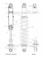 SUSPENSION, AMORTISSEUR ARRIERE TRACK (COIL OVER)