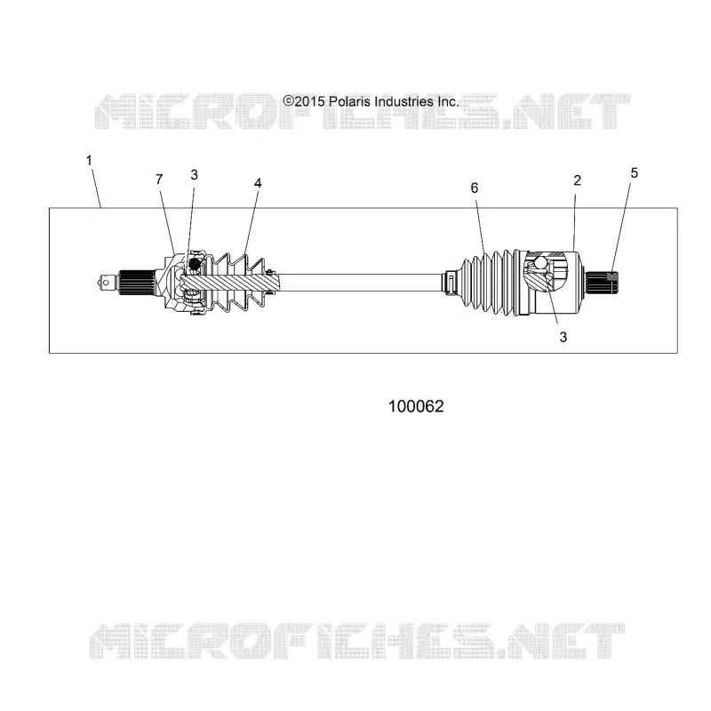 SYSTÈME DE TRANSMISSION, DRIVE SHAFT, FRONT (FROM 2/16/16)