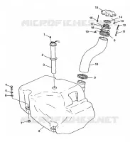 CARBURANT TANK HURRICANE B974473 and Intl. HURRICANE I974473 (4941044104A010)