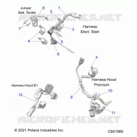 ELECTRICITE, WIRE HARNESS, HOOD, ELEC. START