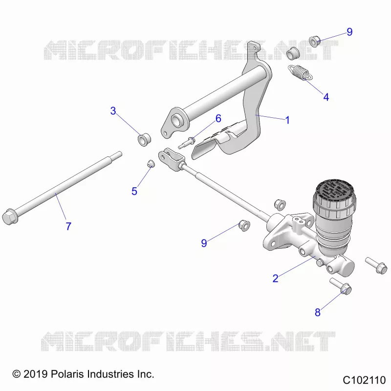 BRAKES, PEDAL AND MAITRE CYLINDRE MOUNTING