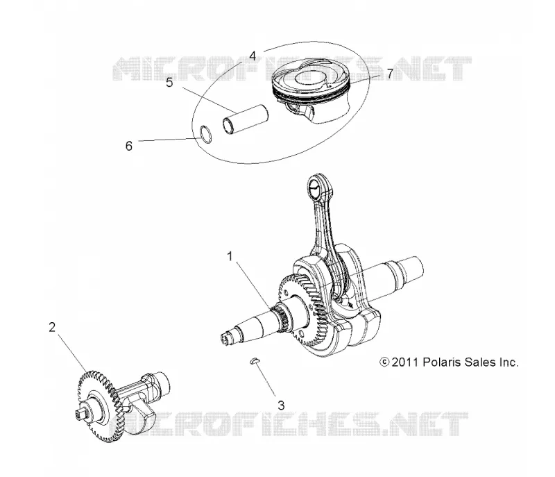 ENGINE, VILEBREQUIN, PISTON AND BALANCE SHAFT