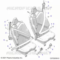 SIEGE BELT MOUNTING, REAR, STANDARD