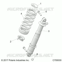 SUSPENSION, REAR SUPPORT AMORTISSEUR 