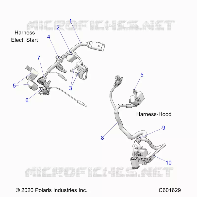 ELECTRICITE, WIRE HARNESS, HOOD, ELEC. START