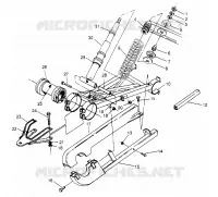BRAS DE SUSPENSION ET AMORTISSEUR ARRIERE 6X6 400L W948740 (4926802680C013)