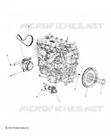 ENGINE, ALTERNATEUR, FLYWHEEL AND STARTER MOUNTING