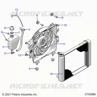 ENGINE, SYSTÃˆME DE REFROIDISSEMENT, RADIATOR, FAN & OVERFLOW BOTTLE