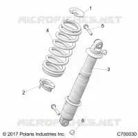 SUSPENSION, REAR SUPPORT AMORTISSEUR 