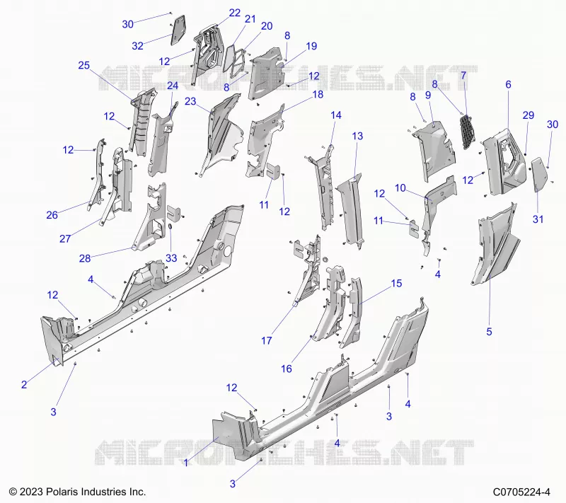 BODY, LOWER ROCKERS, REAR FENDERS, PILLARS