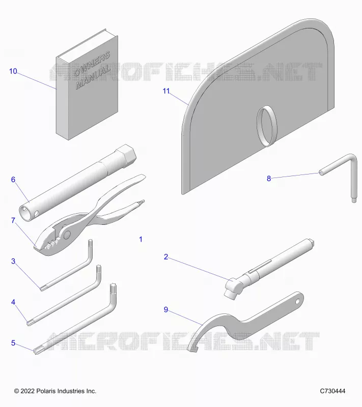REFERENCES, TOOL KIT AND MANUEL DU PROPRIETAIRES -R23MAA57F1/SC1/C9/CK/F1/F9 (C730444)