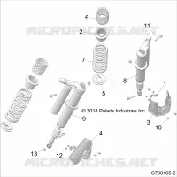 SUSPENSION, REAR SUPPORT AMORTISSEUR 