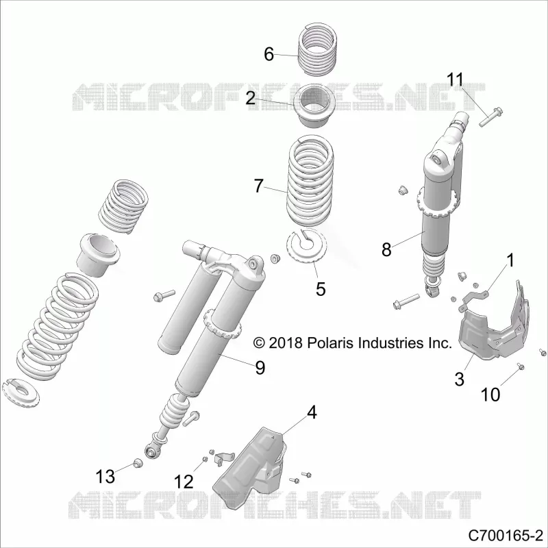 SUSPENSION, REAR SUPPORT AMORTISSEUR 