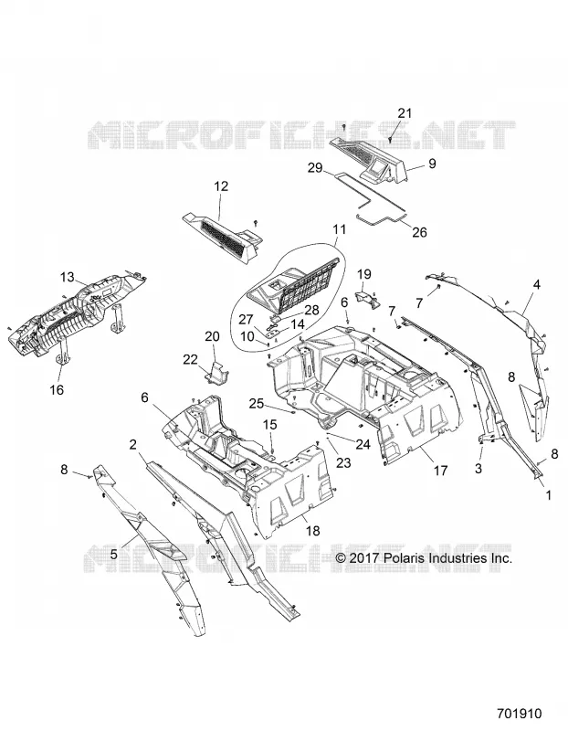 CARROSSERIE ARRIERE RACK AND FENDERS