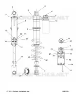 SUSPENSION, AMORTISSEUR ARRIERE TRACK, W/RES.