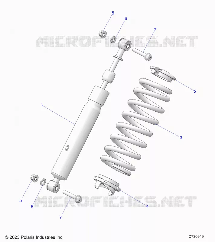 SUSPENSION, REAR SUPPORT AMORTISSEUR 