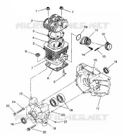 CARTERS MOTEUR and CYLINDRE STARLITE GT / 0933127 (4923232323028A)