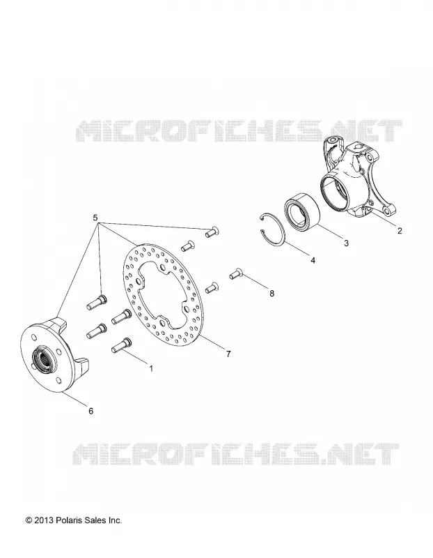 SUSPENSION AVANT HUBS, DISKS AND KNUCKLES