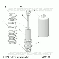 SUSPENSION, AMORTISSEUR, FRONT TRACK