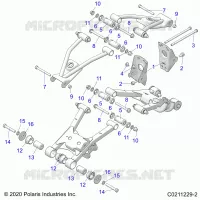SUSPENSION ARRIERE CONTROL ARM, MOUNTING