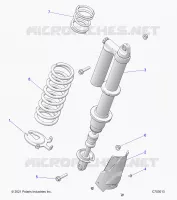 SUSPENSION, REAR SUPPORT AMORTISSEUR , STANDARD/PREMIUM