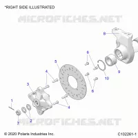 SUSPENSION AVANT HUB, CARRIER, AND BRAKE DISC