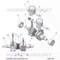ENGINE, PISTON AND VILEBREQUIN