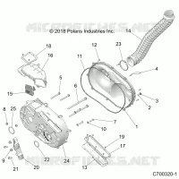DRIVE TRAIN, COUVERCLE D'EMBRAYAGE AND DUCTING
