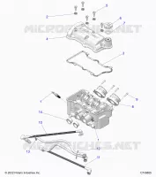 ENGINE, THROTTLE BODY AND COUVERCLE SOUPAPE 