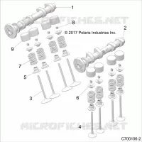 ENGINE, CAM SHAFTS AND SOUPAPES