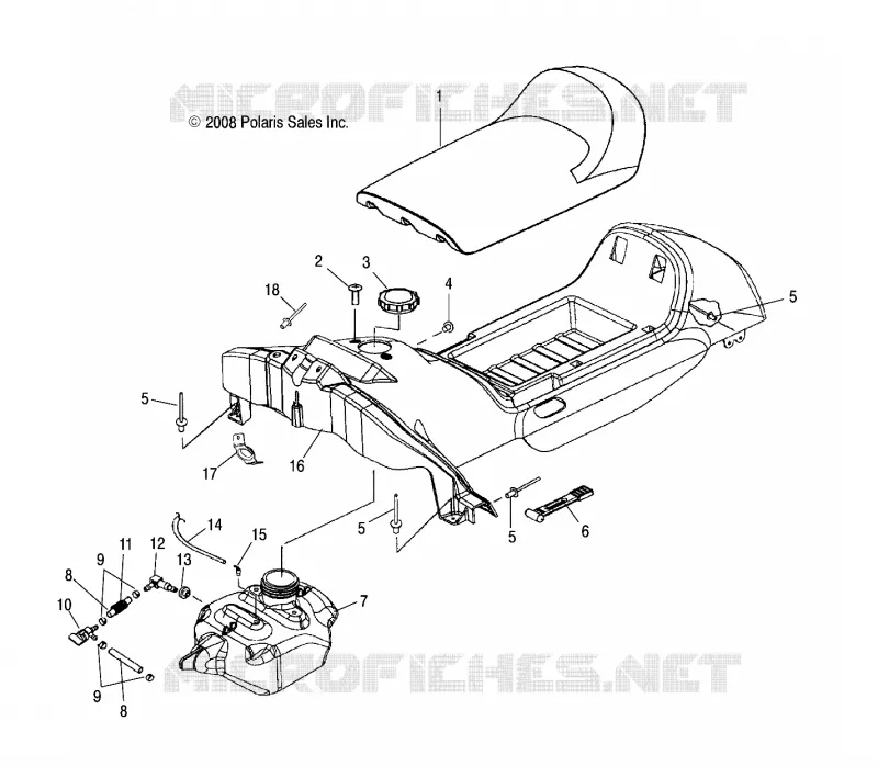 SIEGE, FUEL TANK AND CONSOLE