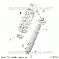 SUSPENSION, REAR SUPPORT AMORTISSEUR 