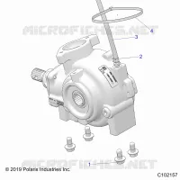 SYSTÃˆME DE TRANSMISSION, GEARCASE MOUNTING, FRONT