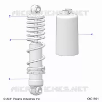 SUSPENSION, AMORTISSEUR AVANT TRACK