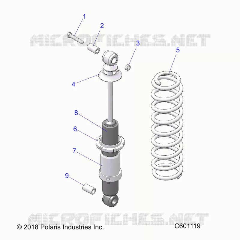 SUSPENSION, AMORTISSEUR ARRIERE TRACK (7043994)