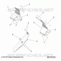 CHASSIS, PROTECTION D'EMBRAYAGE AND FOOTRESTS