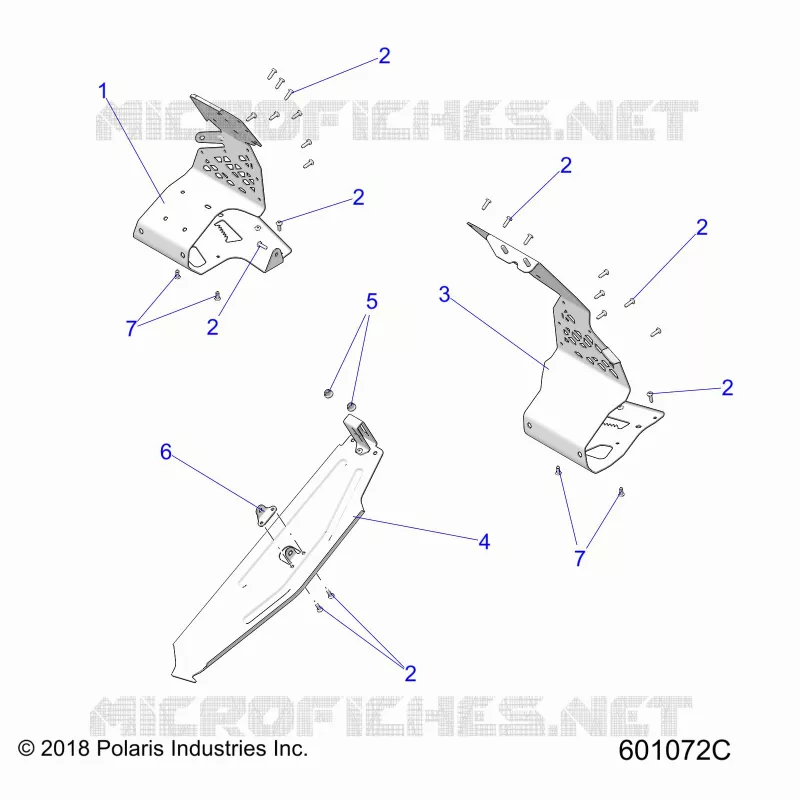 CHASSIS, PROTECTION D'EMBRAYAGE AND FOOTRESTS